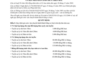 Quyết định 757/QĐ-UBND năm 2006 quy định giá cước vận chuyển hành khách bằng xe buýt Huế