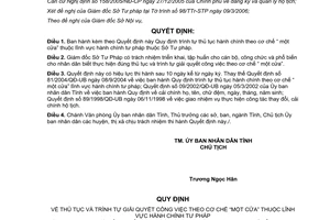 Quyết định 19/2006/QĐ-UBND Quy định trình tự thủ tục hành chính