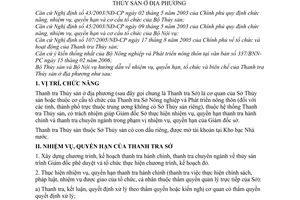 Thông tư liên tịch 01/2006/TTLT-BTS-BNV hướng dẫn nhiệm vụ quyền hạn tổ chức biên chế của Thanh tra Thủy sản ở địa phương