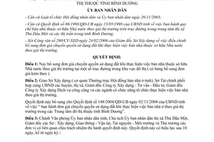 Quyết định 69/2006/QĐ-UBND đơn giá chuyển quyền sử dụng đất Bình Dương