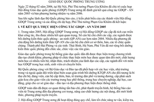 Thông báo 64/2006/TB-VPCP ý kiến kết luận Phó Thủ tướng Phạm Gia Khiêm phiên họp Hội đồng Giáo dục quốc phòng Trung ương