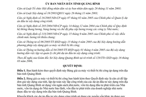 Quyết định 09/2006/QĐ-UBND về Bảng giá ca máy và thiết bị thi công áp dụng trên