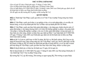 Quyết định 451/2006/QĐ-TTg thành lập Viện Pháp y quốc gia thuộc Bộ Y tế