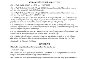 Quyết định 26/2006/QĐ-UBND thành lập các phòng chuyên môn thuộc Ban Dân tộc Lai Châu