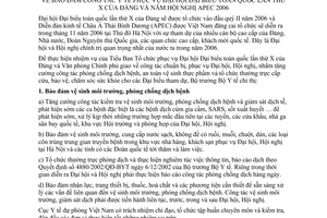 Chỉ thị 03/2006/CT-BYT bảo đảm công tác y tế phục vụ Đại hội Đại biểu toàn quốc lần 10 Đảng năm Hội nghị APEC 2006