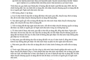 Thông tư 23/2006/TT-BTC hướng dẫn xác định tiền SDĐ nhận chuyển nhượng quyền SDĐ đã trả nguồn gốc NSNN