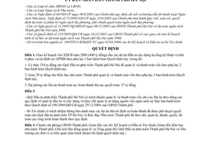 Quyết định 35/2006/QĐ-UB giao kế hoạch vốn xây dựng cơ bản 2006 dự án xây dựng nhà tái định cư, giải phóng mặt bằng