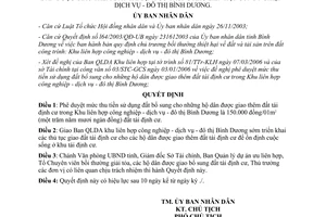 Quyết định 76/2006/QĐ-UBND thu tiền sử dụng đất được giao thêm Bình Dương