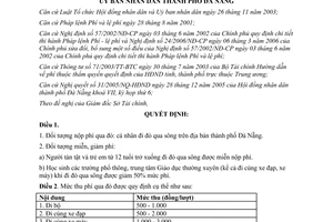 Quyết định 23/2006/QĐ-UBND mức thu quản lý phí qua đò Đà Nẵng