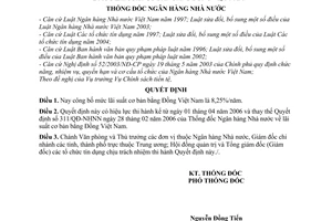 Quyết định 581/QĐ-NHNN  mức lãi suất cơ bản bằng Đồng Việt Nam