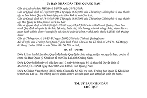 Quyết định 15/2006/QĐ-UBND chức năng, nhiệm vụ, quyền hạn, cơ cấu tổ chức