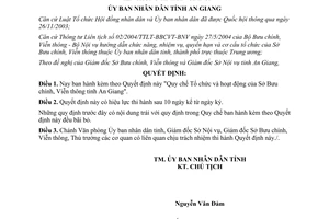 Quyết định 13/2006/QĐ-UBND quy chế tổ chức hoạt động Sở Bưu chính viễn thông An Giang