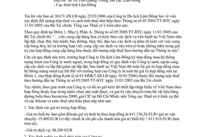 Công văn 1401/TCT-ĐTNN xác định đối tượng nộp thuế và cách tính thuế nhà thầu theo TT 05/2005/TT-BTC