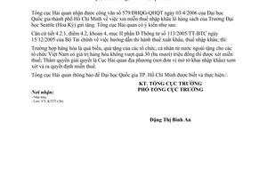 Công văn 1661/TCHQ-KTTT xin miễn thuế nhập khẩu lô hàng sách Trường Đại học Seattle (Hoa Kỳ) gửi tặng