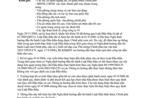 Công văn 2820/BKH-QLĐT thực hiện Luật Đấu thầu