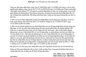 Công văn 1759/TCHQ-KTTT xử lý nợ thuế hàng An ninh Quốc phòng