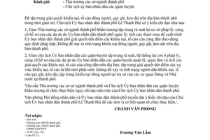 Công văn 2662/VP-PC tập trung giải quyết tình hình khiếu nại, tố cáo phức tạp