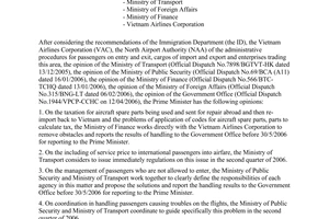 Official letter No. 2107/VPCP-CCHC notifying the Prime Minister's opinions