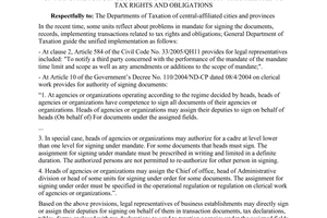 Official dispatch No.1498/TCT-PCCS mandate for conclusion transaction activities