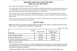 Nghị quyết 05/2006/NQ-HĐND mức đóng góp của người bán dâm nghiện ma tuý Vĩnh Phúc