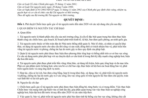 Quyết định  81/2006/QĐ-TTg Chiến lược quốc gia tài nguyên nước đến 2020