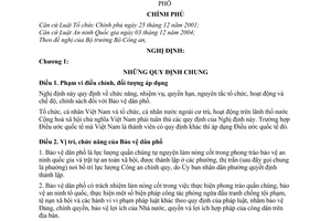 Nghị định 38/2006/NĐ-CP bảo vệ dân phố