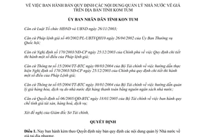 Quyết định 15/2006/QĐ-UBND quy định quản lý nhà nước về giá trên địa bàn tỉnh