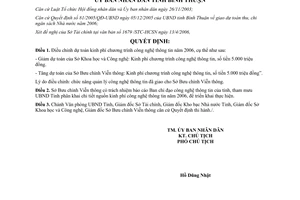 Quyết định 32/2006/QĐ-UBND điều chỉnh dự toán kinh phí công nghệ thông tin 2006 Bình Thuận