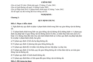 Nghị định 44/2006/NĐ-CP xử phạt vi phạm hành chính trong giao thông vận tải đường sắt