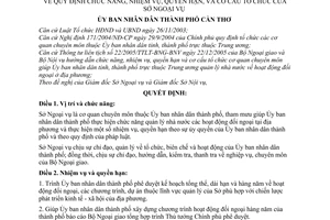 Quyết định 21/2006/QĐ-UBND chức năng, nhiệm vụ, quyền hạn, cơ cấu tổ chức của Sở Ngoại vụ