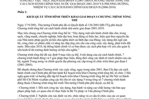 Báo cáo 01/BC-BCĐCCHC tổng kết Chương trình cải cách hành chính nhà nước giai đoạn 1 phương hướng nhiệm vụ giai đoạn 2