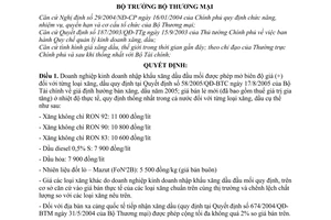 Quyết định 0747/2006/QĐ-BTM giá bán xăng, dầu