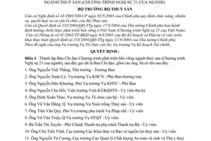 Quyết định 376/QĐ-BTS thành lập Ban chỉ đạo Chương trình phát triển bền vững ngành Thuỷ sản Nghị sự 21 của ngành