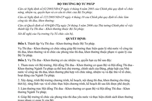 Quyết định 1153/QĐ-BTP năm 2006 quy định chức năng nhiệm vụ quyền hạn