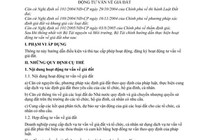 Thông tư 36/2006/TT-BTC hướng dẫn điều kiện thủ tục cấp phép hoạt động đăng ký hoạt động tư vấn giá đất