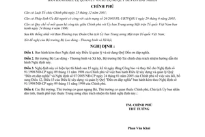 Nghị định 45/2006/NĐ-CP điều lệ quản lý sử dụng quỹ đền ơn đáp nghĩa