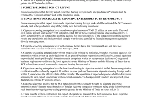 Circular No. 28/2006/TT-BTC, guiding the special consumption tax refund for exported home-made cigarettes bearing foreign marks, for which special consumption tax has been paid in the country, promulgated by the Ministry of Finance