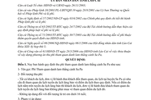 Quyết định 28/2006/QĐ-UBND về phí tham quan danh lam thắng cảnh Sa Pa