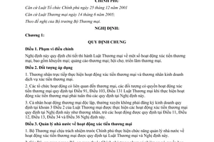 Nghị định 37/2006/NĐ-CP hoạt động xúc tiến thương mại hướng dẫn Luật Thương mại