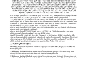 Thông tư 27/2006/TT-BTC hướng dẫn nguồn kinh phí thanh toán trường hợp thuộc diện thanh toán theo nghị định 127/2005/NĐ-CP
