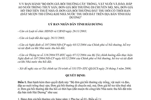 Quyết định 1322/2006/QĐ-UBND bộ đơn giá bồi thường khi Nhà nước thu hồi đất