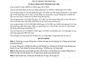 Quyết định 39/2006/QĐ-UBND hỏi đáp hàng rào kỹ thuật thương mại Quảng Trị