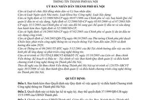 Quyết định 44/2006/QĐ-UB quản lý điều hành Chương trình Công nghệ thông tin Thành phố Hà Nội