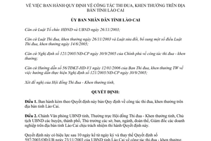 Quyết định 29/2006/QĐ-UBND công tác thi đua, khen thưởng