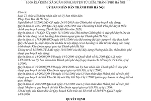 Quyết định 46/2006/QĐ-UB quy hoạch chi tiết Khu Đoàn ngoại giao tại Hà Nội, tỷ lệ 1/500 xã xuân Đỉnh, huyện Từ Liêm, Hà nội