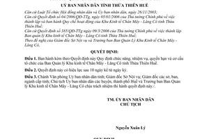 Quyết định 973/2006/QĐ-UBND quy định chức năng  nhiệm vụ quyền hạn  cơ cấu tổ chức  Ban Quản lý Khu kinh tế Chân Mây - Lăng Cô