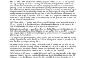 Chỉ thị 08/2006/CT-UB công tác phòng, chống lụt, bão, giảm nhẹ thiên tai năm 2006