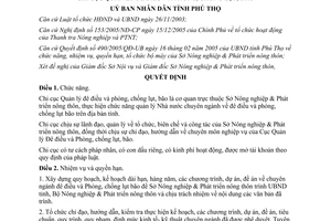 Quyết định 1019/2006/QĐ-UBND nhiệm vụ quyền hạn tổ chức bộ máy Chi cục Quản lý đê điều Phú Thọ