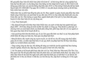 Chỉ thị 06/2006/CT-UBND triển khai thực hiện Chiến lược cải cách thuế đến năm 2010