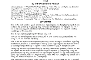 Quyết định 08/2006/QĐ-BCN mẫu Hợp đồng mua bán điện phục vụ mục đích sinh hoạt